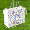 Tingzhi gift bag, beautiful shoe box, cute packaging bag, holiday gift, large capacity handbag, paper bag, line puppy, extra large 40*30*18cm