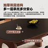 Shanglin spring slate dining table household retractable table dining table small apartment round table dining table high-end 2025 new furniture walnut color/matte pure white slate/Eames chair 1.3m one table and four chairs
