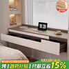 Mengphantes solid wood bay window desk cabinet retractable computer desk pull-out study desk window sill cabinet balcony drawer storage cabinet Chinese walnut + cream white desk model-A length 1800*depth 600*height 380mm ENF grade 17mm solid wood heavy-duty 53 load-bearing track