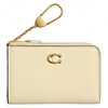COACH Essential 12 Metal Brand Logo Leather Key Case Mini Women's Brass with Moonlight Brass with Moonlight Yellow