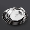 Onlycook304 stainless steel plate round steaming dinner plate kitchen preparation side dish food grade plate tray-22cm