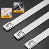 Deqi 304 stainless steel cable tie metal wire fixed cable 7.9*400mm 20 pieces/pack