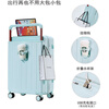 Kangaroo (KANGAROO) wide trolley suitcase front opening trolley case men's large capacity multifunctional password box student women's travel suitcase piano white fashionable wide trolley 20 inches small boarding