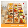 Meiya disposable plates food grade 750ml*20 pieces outdoor camping barbecue fruit tray kraft paper dinner plate