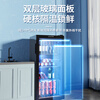 Amoi Ice Bar Freezer European Style Constant Temperature Wine Cabinet Hotel Home Living Room Refrigerator Mini Small Single Door Office Fresh Display Sample Tea Beverage Medicine Cabinet Fully Refrigerated + Blue Light Lamp Level 1 Energy Efficiency 109 Liters