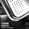 Luohua stainless steel drain basket enlarged rectangular basin sieve large wash basin punching filter basin oil leakage basin thickened basin sieve 40*30*10 large hole drain