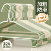 Baicaoyuan clothes hanger, seamless hanging clothes, non-slip clothes drying rack, adult household thickened and widened large clothes drying support clothes hanger 20 pieces
