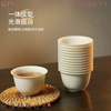 GPHF Japanese disposable tea cup rice husk outdoor tea making for guests portable hot water resistant cup small rice fragrant cup tea set dustproof rack style 10 pack Kung Fu cup 480*60ml 1 piece