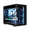 95% new CoolerMaster elite Temple 600 black ATX ocean view case integrated curved glass no columns/supports 360 water cooling/Type-c