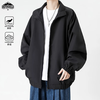 Dingfengbaoluo casual jacket men's autumn solid color simple versatile fashion loose top coat KD16 black L