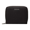 Calvin KleinCK women's bag logo zipper wallet card bag clutch bag K60K611937 black light luxury gift for girlfriend