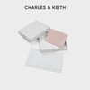 CHARLES&KEITH25 spring new style CK6-50770662 multi-card slot card bag gift box wallet coin purse for women Cream milk white
