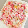 Zuozhixun artificial flowers, artificial flowers, artificial flowers, artificial small flowers, mix and match diy handmade material package, garland, hairpins, skirt support, pink random flower heads, 20 flowers, 3cm-10cm