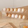 Wenting egg storage box home kitchen refrigerator side door chicken, duck and goose egg rack freezer storage box double-layer rolling egg tray transparent color