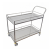 Yingjia Machinery 304 stainless steel trolley laboratory thickened double-layer silent tool trolley school dining cart I want to customize any size