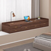 Solid wood bay window cabinet computer desk push-pull telescopic bay window desk cabinet bedroom balcony dressing table bookcase integrated style 1 2320*600*1700 (applicable to 450 height