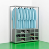 Baigang stainless steel clothes and shoes integrated cabinet dust-free and sterile purification workshop hangers factory workshop laboratory shoe cabinet coat and hat 201 clothes and shoes integrated 25-grid shoe cabinet