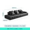 Lin's home light luxury home Lawrence sofa living room first layer cowhide straight row large apartment sofa national subsidy PS514
