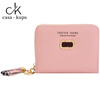 Casa-kupsCK wallet women's short 2025 new small fresh student Korean version simple solid color coin bag 20% off wallet wallet pink