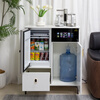 Meijia Meiju tea bar machine 2025 cream style fully automatic solid wood tea bar machine all-in-one cabinet water dispenser with refrigerator refrigeration for home high-end living room 2025 new sideboard heating milk white refrigerator model (can be as low as about 5) cooling and heating type