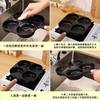 Four-hole frying pan cast iron egg dumpling pan deepened egg burger machine mold breakfast non-stick frying pan omelette artifact hot style black 17cm