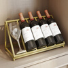 Yixin (yixin) red wine rack obliquely placed light luxury high-end red wine display rack bar wine cabinet ornaments iron wine rack triangle six bottles 495*195*215mm (excluding red wine)