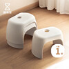 Lazy corner thickened non-slip plastic stool can be stacked for home bathroom non-slip stool simple foot-stepping small stool off-white