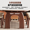 Shanglin spring slate dining table household retractable table dining table small apartment round table dining table high-end 2025 new furniture walnut color/matte pure white slate/Eames chair 1.3m one table and four chairs