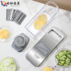 Miaopule Japan imported quality grater 316 stainless steel vegetable cutting artifact food grade multi-functional grater for kitchen radish 316 stainless steel 1 (grey)