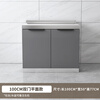 An Junsheng kitchen cabinet combination simple stove and basin integrated assembly household economical storage storage cabinet cupboard flat style pure stainless steel countertop 60 double doors