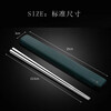 Mengyier chopsticks with engraved stainless steel custom-made single portable tableware with student name and personal storage box, all silver 235mm + dark green box 1 pair