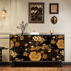 Wen Yijia customized new Chinese style retro solid wood sideboard living room aisle door decorative cabinet entrance cabinet against the wall hotel storage conventional environmentally friendly board directly shoot a few styles 4 doors