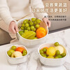 Double-layer drain basket kitchen supplies sink basin for living room and tea house with fruit and fruit plate basket basin for washing vegetables PET white drain basket small size 1
