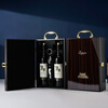 Chuanbao piano paint red wine gift box double packaging box high-end single and double bottles of red wine wooden box 2-pack wine box khaki double box with wine utensils