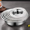 Stainless steel basin food grade 316 thickened flat bottom washbasin household rice basin small iron vegetable basin deepened soup basin Extra thick 316 stainless steel basin 20CM weighs about 155g