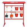 Fire bucket Red thickened painted iron bucket Water bucket Stainless steel fire extinguishing semicircular yellow sand bucket Firefighting equipment shelf Drill special tool Ordinary style - Firefighting semicircular bucket