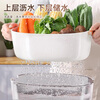 Added kitchen sink drain basket double-layer thickened fruit plate home living room coffee table sink drain basket