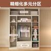 Zhilei wardrobe bedroom home European cream style large wardrobe flat door simple storage storage cabinet wardrobe 1.2 meters main cabinet three doors