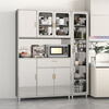 Other home 304 stainless steel dining cabinets household dish cabinets kitchen integrated cabinets dining room multi-functional storage cabinets microwave oven storage 600 split tempered glass 201 2-4 doors