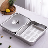 304 stainless steel square basin drain basket filter large mesh basin drain basket drain basin wash basin drip tray square box 45x35 double layer model (drainage 7cm + storage 10cm)