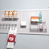 Perforated board storage rack accessories storage basket grid kitchen living room multi-functional storage plastic box white