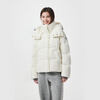 Tambor puff down jacket women's short removable hood silhouette autumn and winter thick coat 5530382Z sea salt white 155