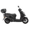 Qianjiang Xun 125 fuel motorcycle, pedal commuting, fuel-saving scooter, cost-effective, guardrail + trunk, starry night black