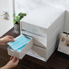 Shuangshan Desktop Storage Box Drawer-type A4 File Organizer Box with Pulleys for Underwear and Socks Storage Box