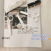 Muji Style Portable Handmade Scissors Xiaohongshu Same Style Student Dormitory Account Cutting Mini Utility Knife Protective Case Simple White Scissors 3 Pairs Free Protective Cover