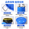 Round plastic bucket commercial trash can large large capacity thickened kitchen catering classroom hotel property sanitation bucket 160# red with lid