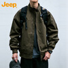 JEEP Jeep Jacket Men's Jacket Fall and Winter Stand Collar Executive Casual American Clothes Men's Army Green XL