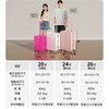 Miyo front-opening suitcase for women 2026 new multi-functional boarding-free open suitcase password trolley case Sakura pink-with bow Front opening design + multi-functional aluminum frame 20 inches can be boarded Pure PC material thickened box is strong and durable