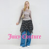 Juicy Couture T-shirt Women's 2025 Autumn and Winter New Dopamine Mesh Pink Long-Sleeved Top Gray L