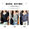 Langsha fake two-piece v-neck bottoming shirt for women autumn 2025 new design niche slim right shoulder inner T-shirt top